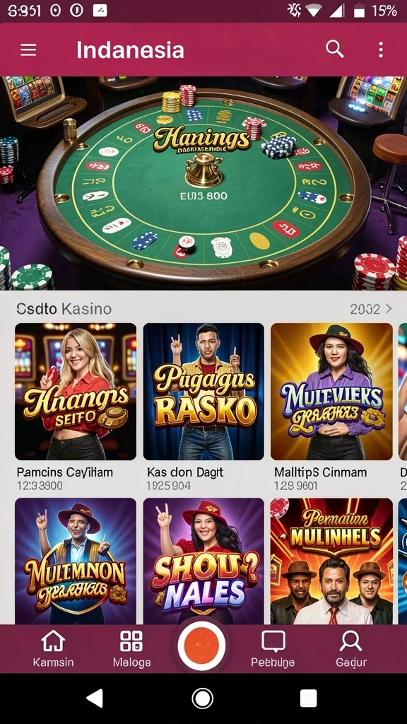 Berbagai jenis permainan judi online tersedia.