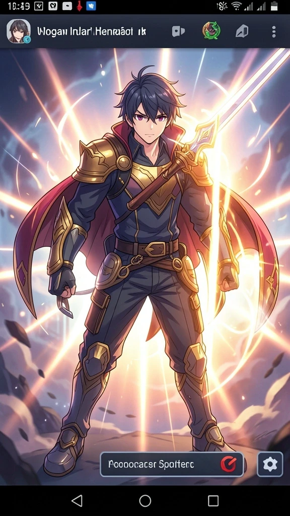 Tampilan karakter hero yang menawan.