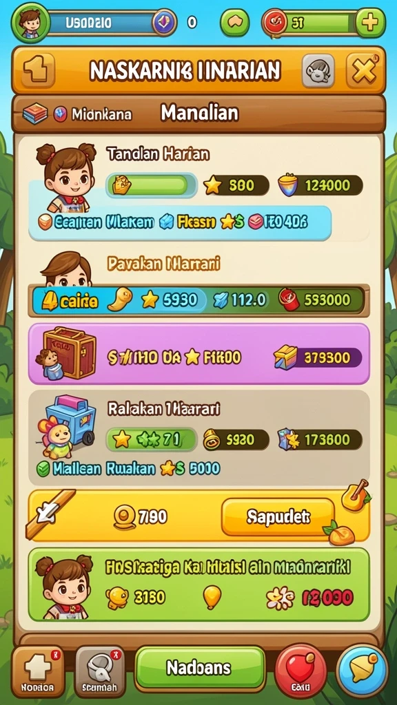 Tampilan daftar permainan togel yang beragam dan menarik.