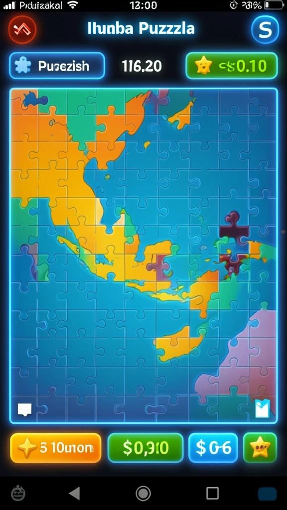 Tangkapan layar menampilkan variasi permainan yang tersedia.