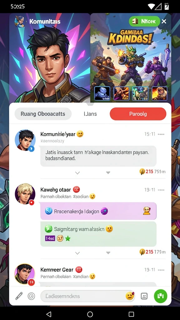 Tampilan awal game dengan karakter yang unik.
