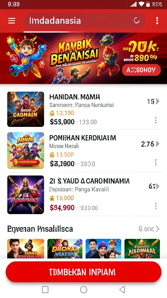 Tampilan antarmuka yang menarik dan mudah digunakan.
