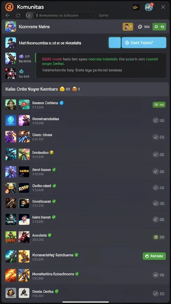 Screenshot interaksi sosial antar pemain dalam permainan.