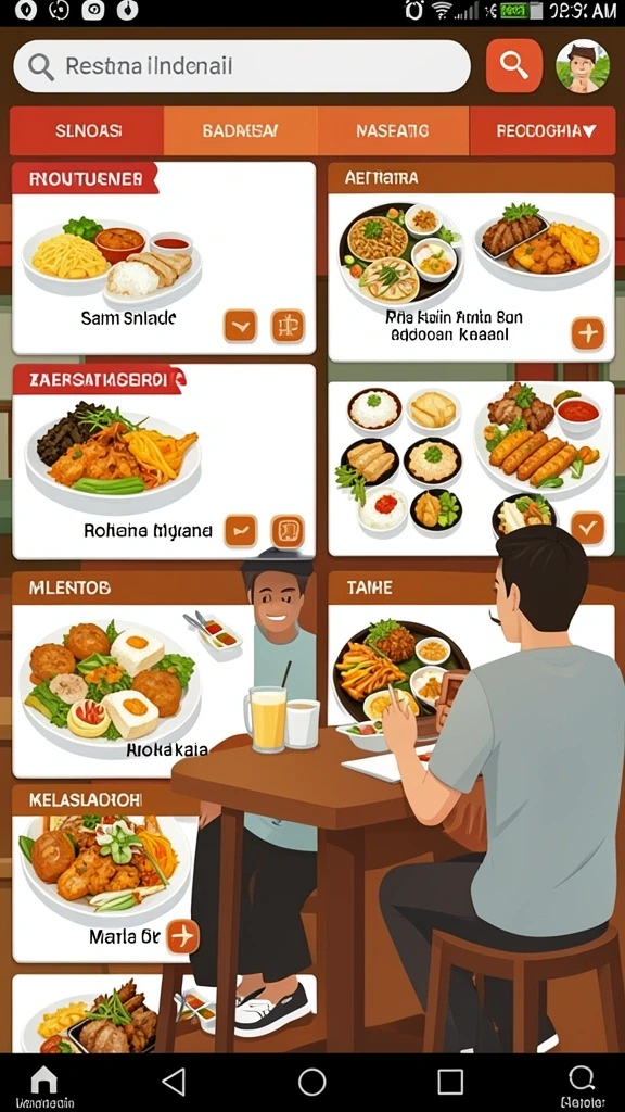 Desain ubin yang berwarna-warni dan menarik.
