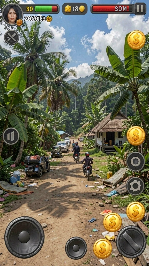 Karakter dan item yang bisa diupgrade untuk strategi lebih baik.