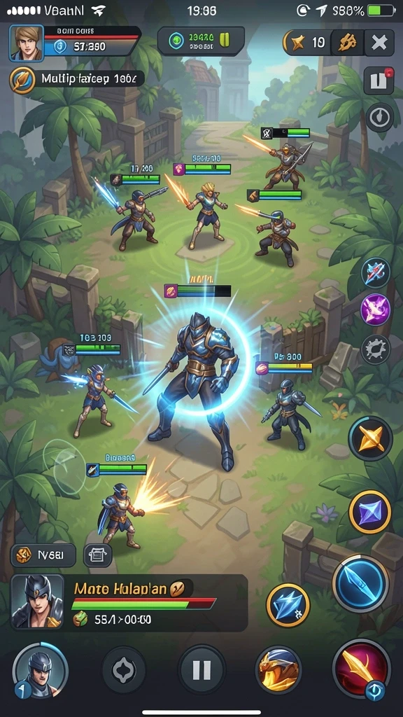 Screenshot aksi seru di level terbaru dengan karakter baru.