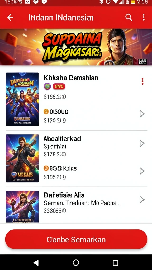Beragam pilihan tema slot yang berwarna-warni.